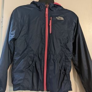 Girls Reversible Blue the North Face Jacket